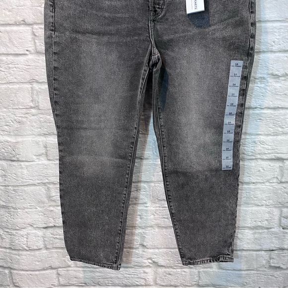 NWT Old Navy Women's 16R O.G straight high waist secret slim pockets Gray Jeans - Picture 9 of 16